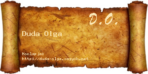 Duda Olga névjegykártya